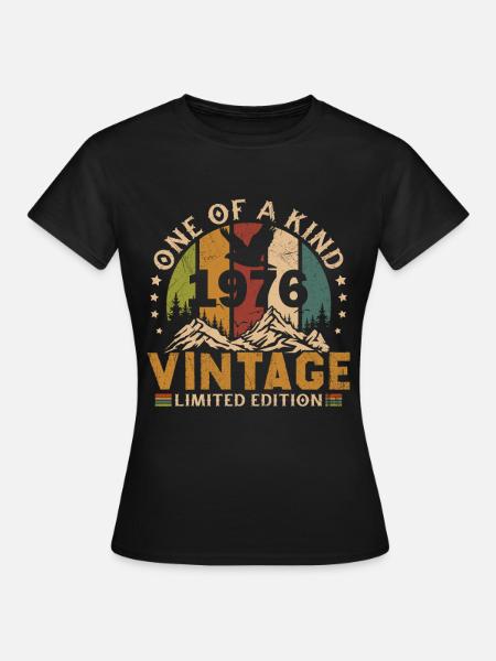 1976 Vintage Original 1976 Cadeau D'anniversaire - Dame-T-shirt - sort