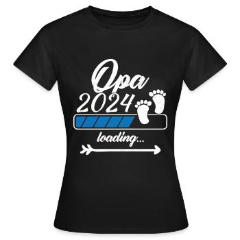 Opa in 2024 bitte warten - Frauen T-Shirt - Schwarz - Vorne - AI Model Female 172 dark (172cm)