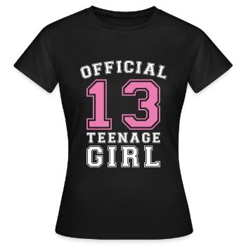 Geboren 13 Teen Jugend Jugendlich - Frauen T-Shirt - Schwarz - Vorne - AI Model Female 172 dark (172cm)