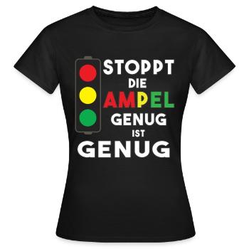Stop the traffic lights - enough is enough - Women's T-Shirt - black - Front - AI Model Female 172 dark (172cm)