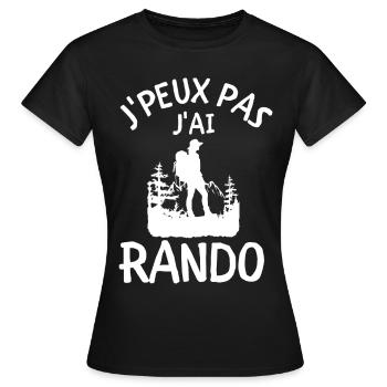 Randonnée Rando homme - T-shirt Femme - noir - Devant - AI Model Female 172 dark (172cm)