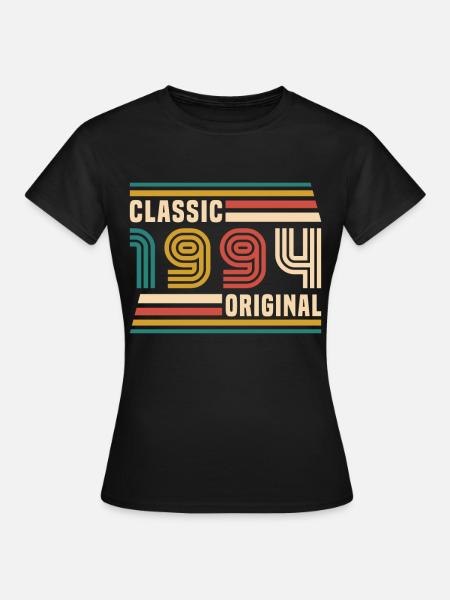Geboren 1994 Classic Jahrgang Geburtstag Geschenk - Frauen T-Shirt - Schwarz