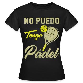 Ich kann keine Padel-Padel-Athleten haben - Frauen T-Shirt - Schwarz - Vorne - AI Model Female 172 dark (172cm)