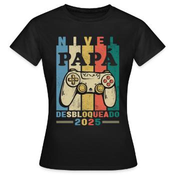 Dad 2025 Internship Funny Future Dad - Women's T-Shirt - black - Front - AI Model Female 172 dark (172cm)