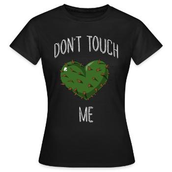 Ne me touche pas - T-shirt Femme - noir - Devant - AI Model Female 172 dark (172cm)