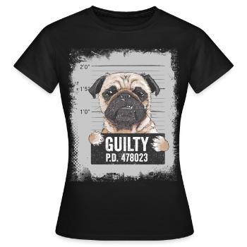 Chien drôle cadeau drôle animaux drôles - T-shirt Femme - noir - Devant - AI Model Female 172 dark (172cm)