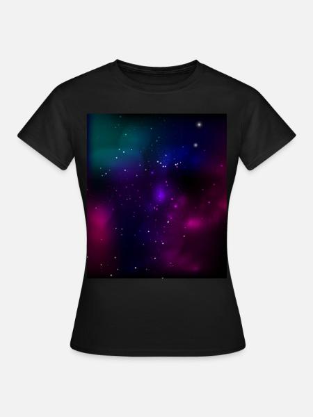 Galaxie - Nordlichter - Frauen T-Shirt - Schwarz