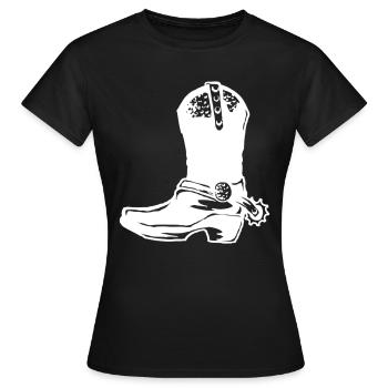 Cowboy boots - Women's T-Shirt - black - Front - AI Model Female 172 dark (172cm)