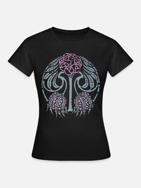 Art Nouveau, Vintage 1900, motif Mandala - T-shirt Femme - noir
