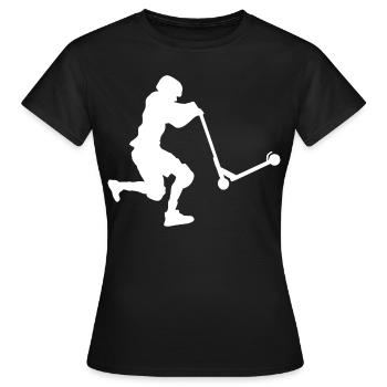 Stunt Scooter Stunt Scooter Stunt Roller Pour Hommes - T-shirt Femme - noir - Devant - AI Model Female 172 dark (172cm)