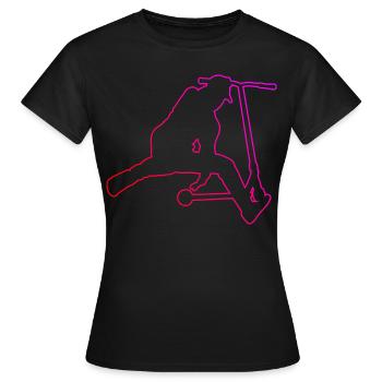 Scooter Stunt Scooter Dames Scooter Stunt - T-shirt Femme - noir - Devant - AI Model Female 172 dark (172cm)