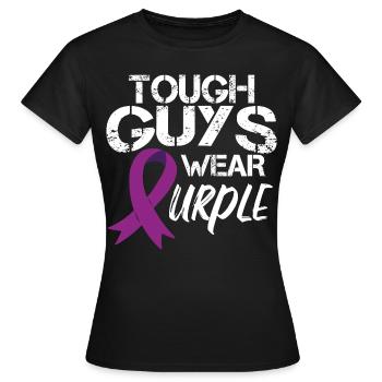 Les durs à cuire portent du violet - T-shirt Femme - noir - Devant - AI Model Female 172 dark (172cm)