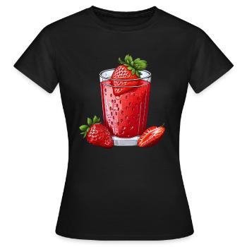 Sirop de Fraise - T-shirt Femme - noir - Devant - AI Model Female 172 dark (172cm)
