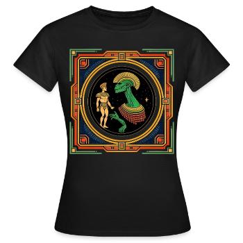 Rencontre égyptienne avec des amis - T-shirt Femme - noir - Devant - AI Model Female 172 dark (172cm)