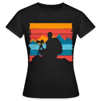 Fotografie Naturfotografie Spiegelreflexkamera - Frauen T-Shirt - Schwarz - Vorne - AI Model Female 172 dark (172cm)