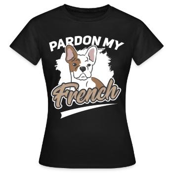 Chien animal de compagnie animal de compagnie français Bulldog - T-shirt Femme - noir - Devant - AI Model Female 172 dark (172cm)
