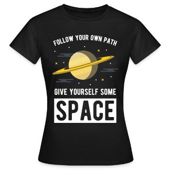 Space Saturn Planet Star Space Galaxy All - Women's T-Shirt - black - Front - AI Model Female 172 dark (172cm)