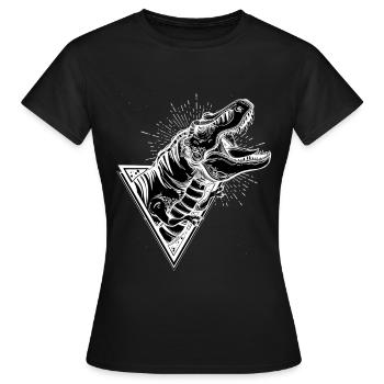 Dinosaure Tyrannosaure Rex - T-shirt Femme - noir - Devant - AI Model Female 172 dark (172cm)
