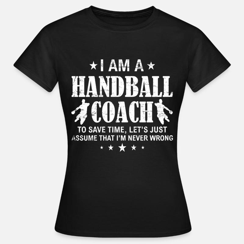 Handball Trainer Geschenk - Dame-T-shirt - sort