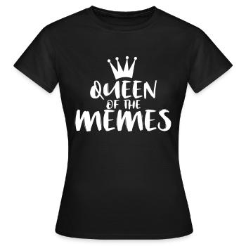 Queen Of the memes - Frauen T-Shirt - Schwarz - Vorne - AI Model Female 172 dark (172cm)