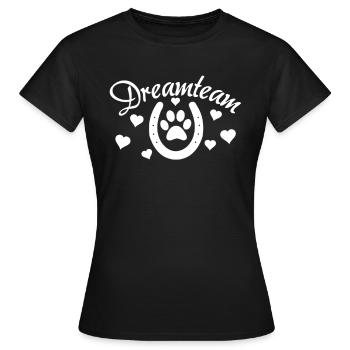 Dreamteam - Frauen T-Shirt - Schwarz - Vorne - AI Model Female 172 dark (172cm)