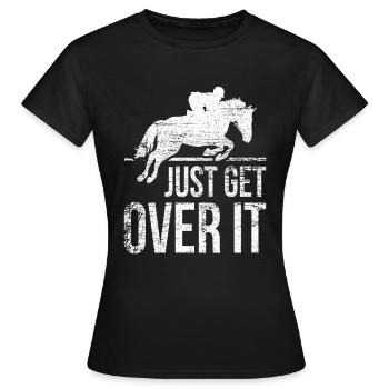 Équitation saut d'obstacles - T-shirt Femme - noir - Devant - AI Model Female 172 dark (172cm)