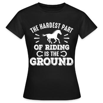 équitation - T-shirt Femme - noir - Devant - AI Model Female 172 dark (172cm)
