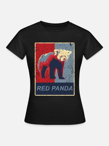 Roter Panda - Frauen T-Shirt - Schwarz