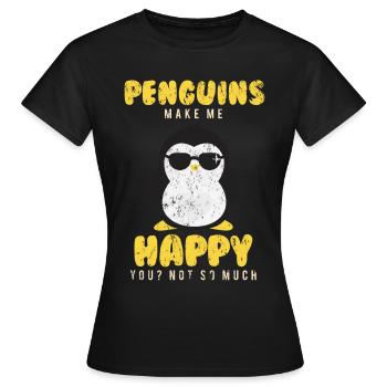manchot - T-shirt Femme - noir - Devant - AI Model Female 172 dark (172cm)
