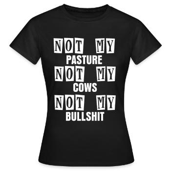 Cow farm farmer stall milk gift - Women's T-Shirt - black - Front - AI Model Female 172 dark (172cm)
