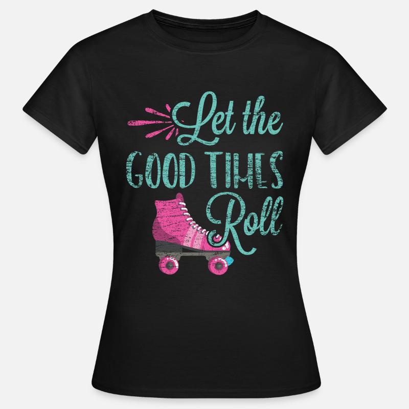 Roller skates retro - Women's T-Shirt - black