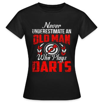 Vieil homme - T-shirt Femme - noir - Devant - AI Model Female 172 dark (172cm)