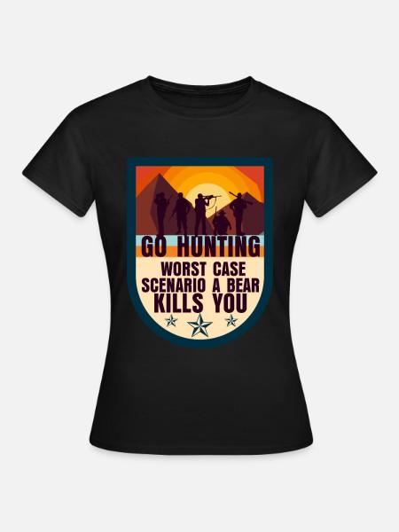 Jagen Jäger - Frauen T-Shirt - Schwarz