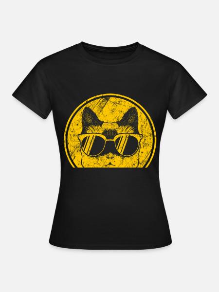 Coole Katze - Frauen T-Shirt - Schwarz