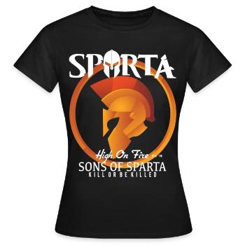 Sparta - Frauen T-Shirt - Schwarz - Vorne - AI Model Female 172 dark (172cm)