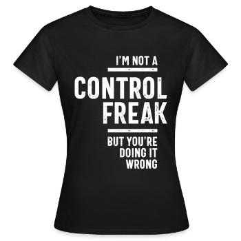 Je ne suis pas un monstre de contrôle - T-shirt Femme - noir - Devant - AI Model Female 172 dark (172cm)