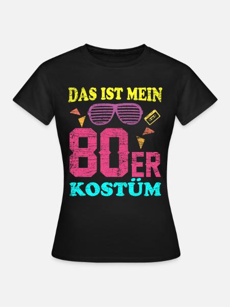 80er Jahre - Frauen T-Shirt - Schwarz