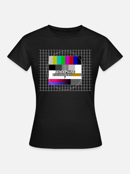 Testbild Sendepause - Frauen T-Shirt - Schwarz