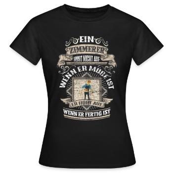 Zimmerer - Frauen T-Shirt - Schwarz - Vorne - AI Model Female 172 dark (172cm)