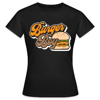 Burger - Frauen T-Shirt - Schwarz - Vorne - AI Model Female 172 dark (172cm)