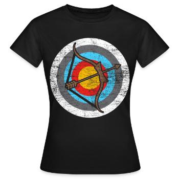 tir à l'arc - T-shirt Femme - noir - Devant - AI Model Female 172 dark (172cm)