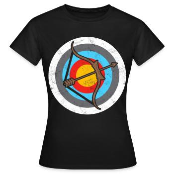 Cible de tir à l'arc - T-shirt Femme - noir - Devant - AI Model Female 172 dark (172cm)