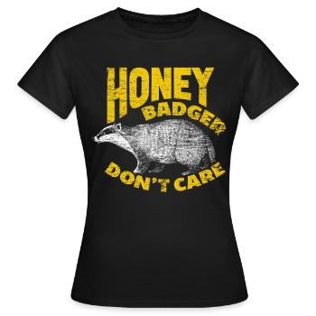 honey badger - Women's T-Shirt - black - Front - AI Model Female 172 dark (172cm)