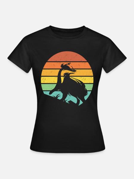 Honigdachs Retro Geschenk - Frauen T-Shirt - Schwarz