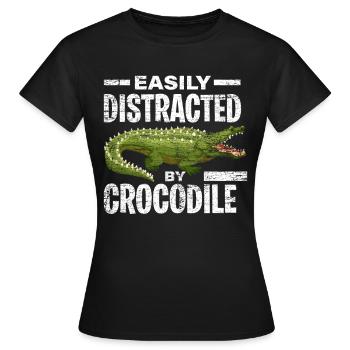 Krokodil Raubtier - Frauen T-Shirt - Schwarz - Vorne - AI Model Female 172 dark (172cm)
