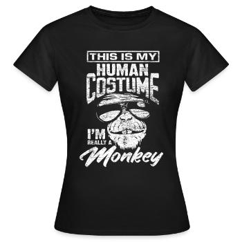singe - T-shirt Femme - noir - Devant - AI Model Female 172 dark (172cm)