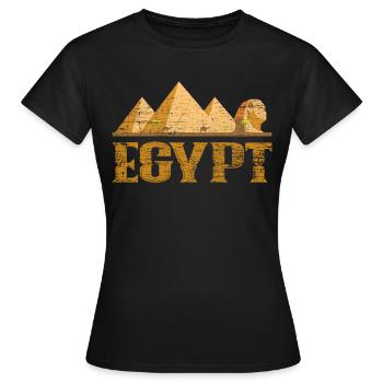 Egypt pyramids - Women's T-Shirt - black - Front - AI Model Female 172 dark (172cm)