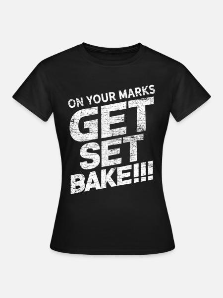 Backen Gebäck - Frauen T-Shirt - Schwarz