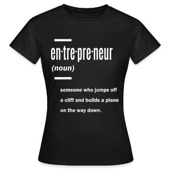 Unternehmer Definition Geschenkideen - Frauen T-Shirt - Schwarz - Vorne - AI Model Female 172 dark (172cm)