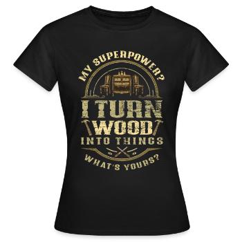 Fabricant de meubles menuisier - T-shirt Femme - noir - Devant - AI Model Female 172 dark (172cm)